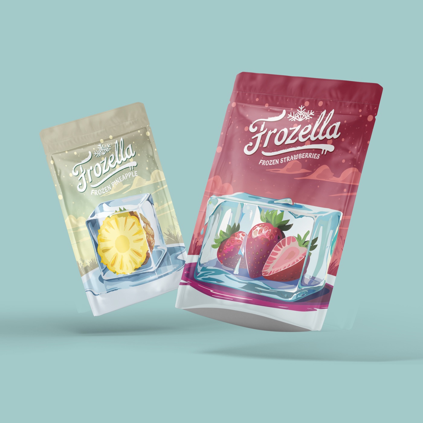 Frozella frozen fruit packaging