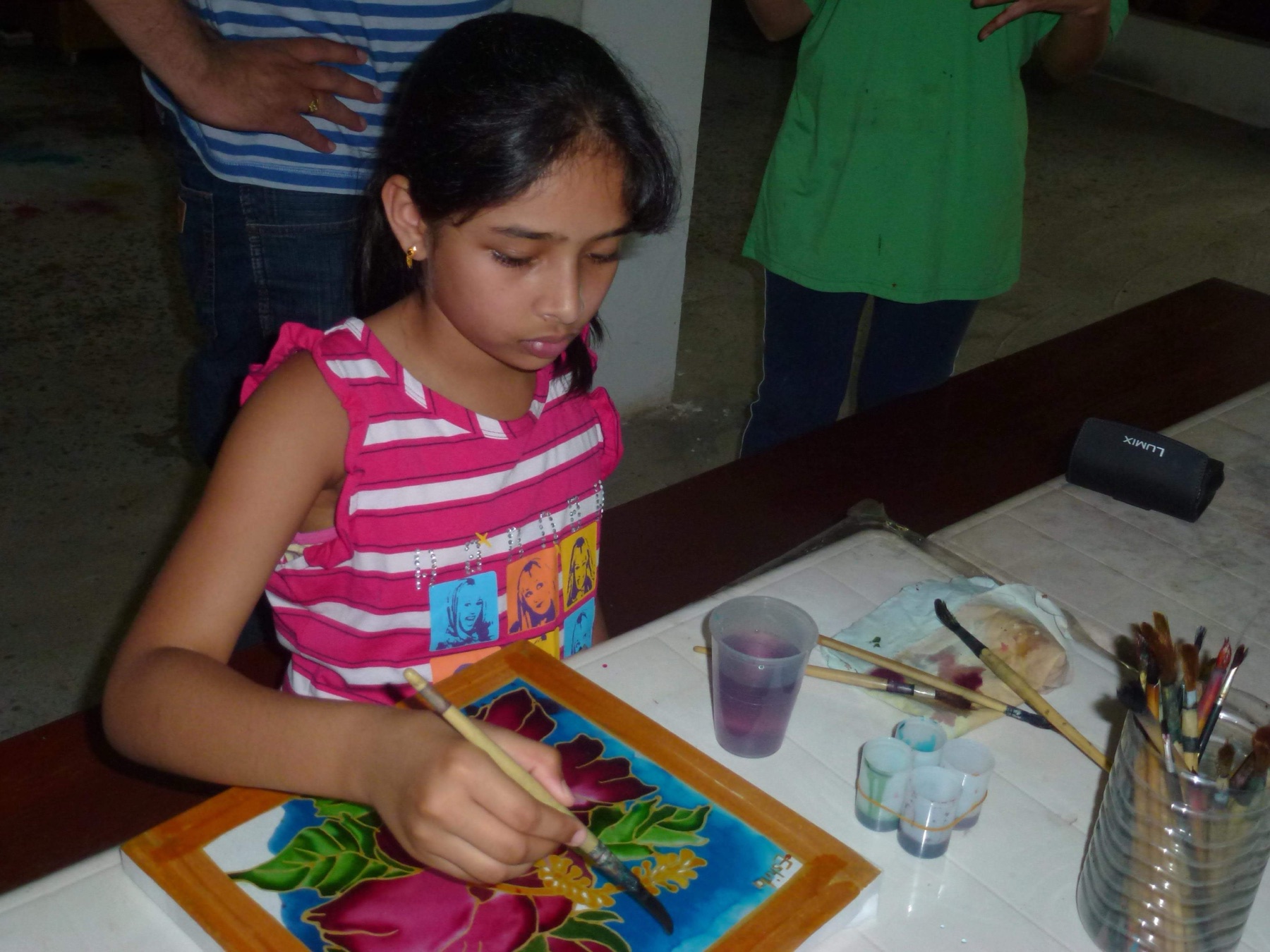 Eshita painting as a child